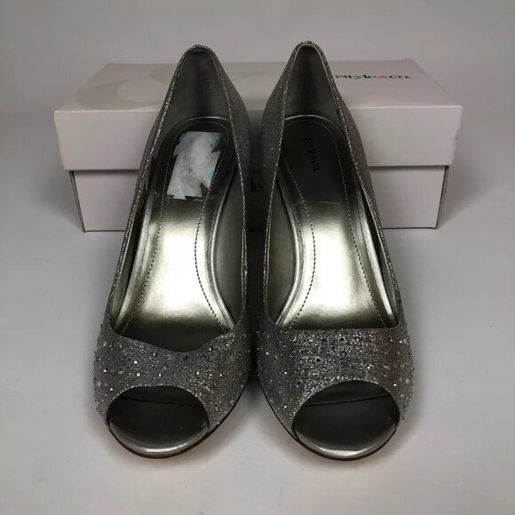 Style Co Monaee Pumps Silver 9.5M - Picture 3 of 6